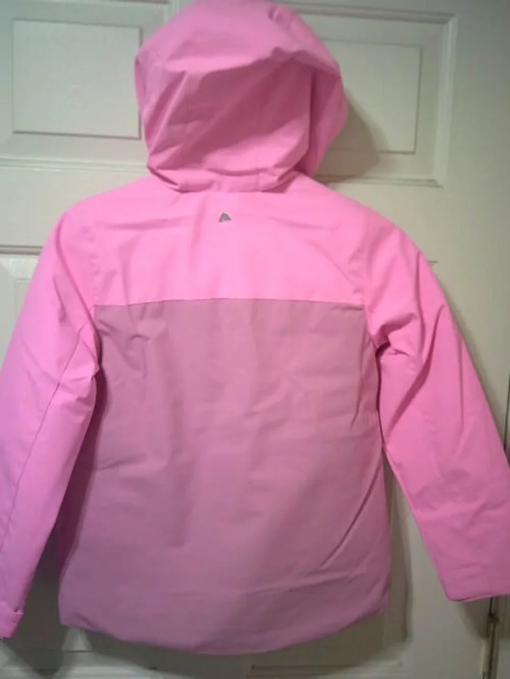 NEW OZARK TRAIL GIRLS SZ M 7/8 PINK SKI JACKET FULL ZIP 3 POCKETS WATER WIND RES